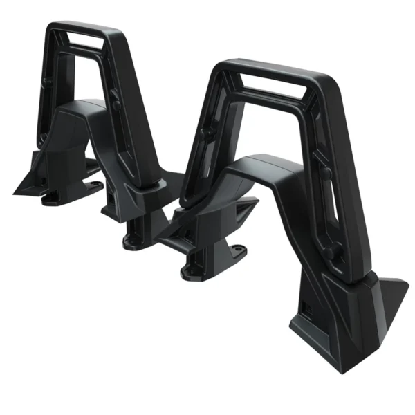 Two black car seat accessories