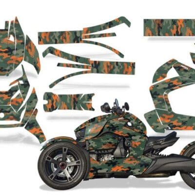 Camouflage decals for a vehicle