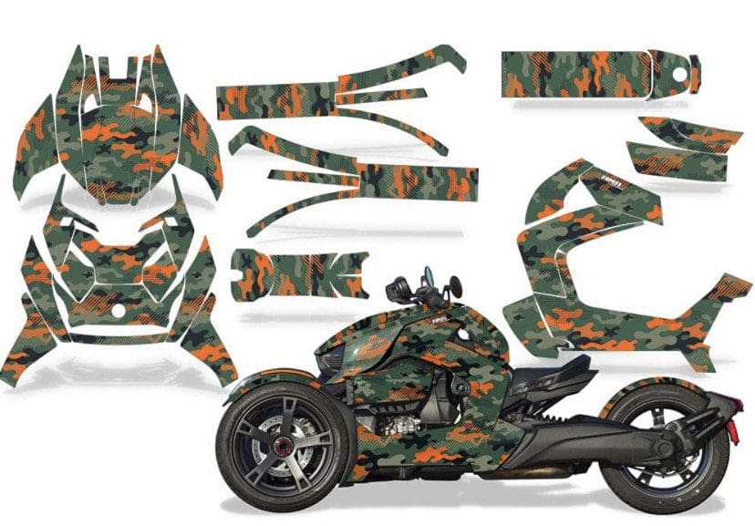 Camouflage decals for a vehicle