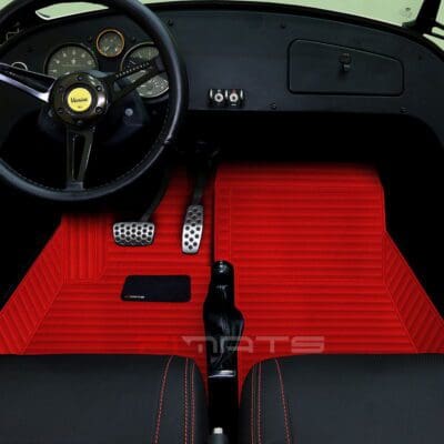 Vanderhall Double Layer Diamond Pattern Mats In Red