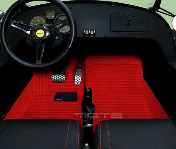 Vanderhall Double Layer Diamond Pattern Mats In Red