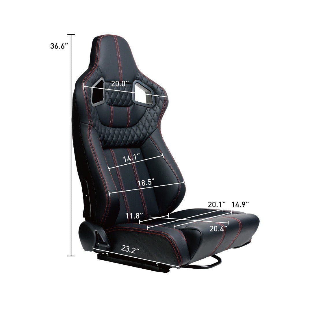 Sport Seats Black with Red Stitching fit 2015-22 Slingshots – Slingshot ...