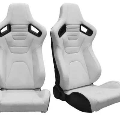 Sport Seats In White Color Leather fit