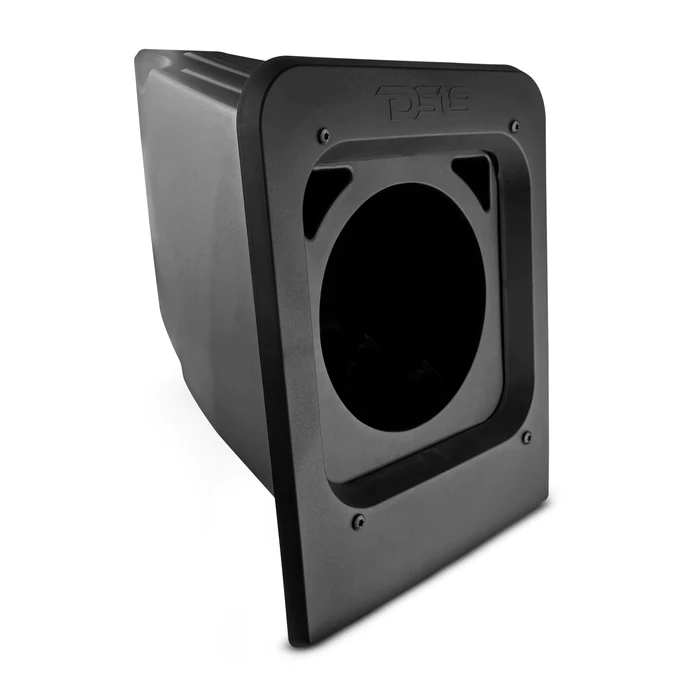 SLG-RSUB10-2000x2000_1_700x Black plastic wall vent cover with a square frame and round opening.