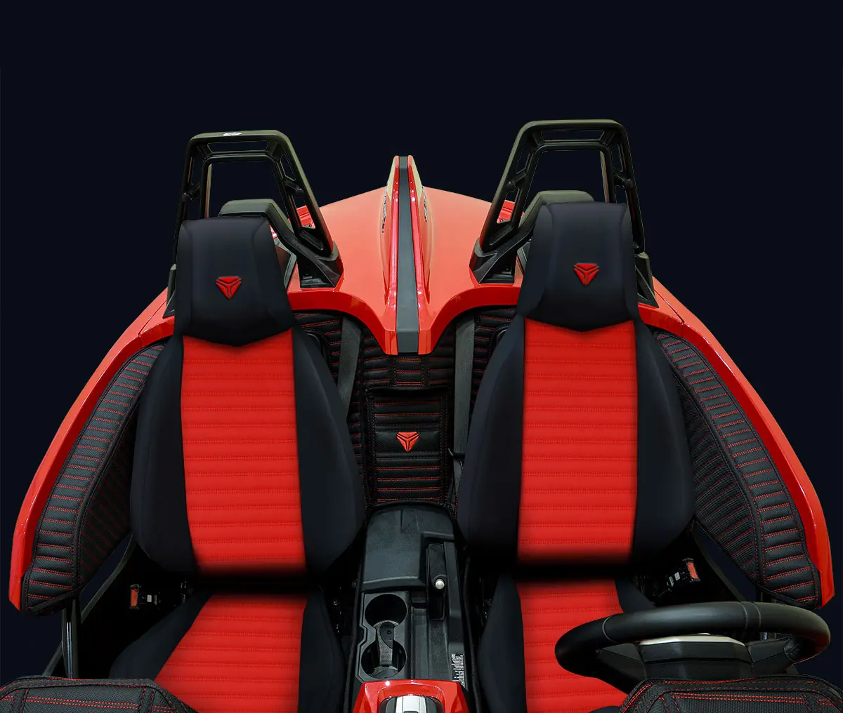 Slingshot F1-Ultra Series Premium Leather Stripe Pattern Seat Covers