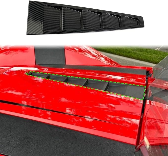 Carbon Fiber Style Hood Air Outlet Vent Trim For Pontiac G8 – Gloss Black, Self-Adhesive