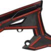 61jJ9kCGC3L._AC_SL1500_ A futuristic black and red gaming controller with a sleek design.