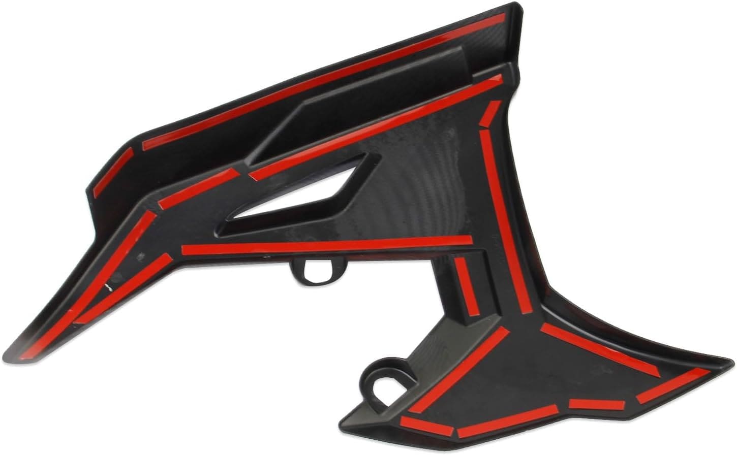 61jJ9kCGC3L._AC_SL1500_ A futuristic black and red gaming controller with a sleek design.
