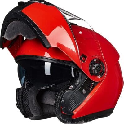 ILM Adult Motorcycle Modular Full Face Helmet Flip up Dual Visor 159(Matte Black,Large